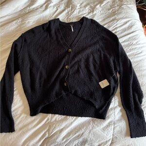 Free People Black Cardigan Sweater New with Tags